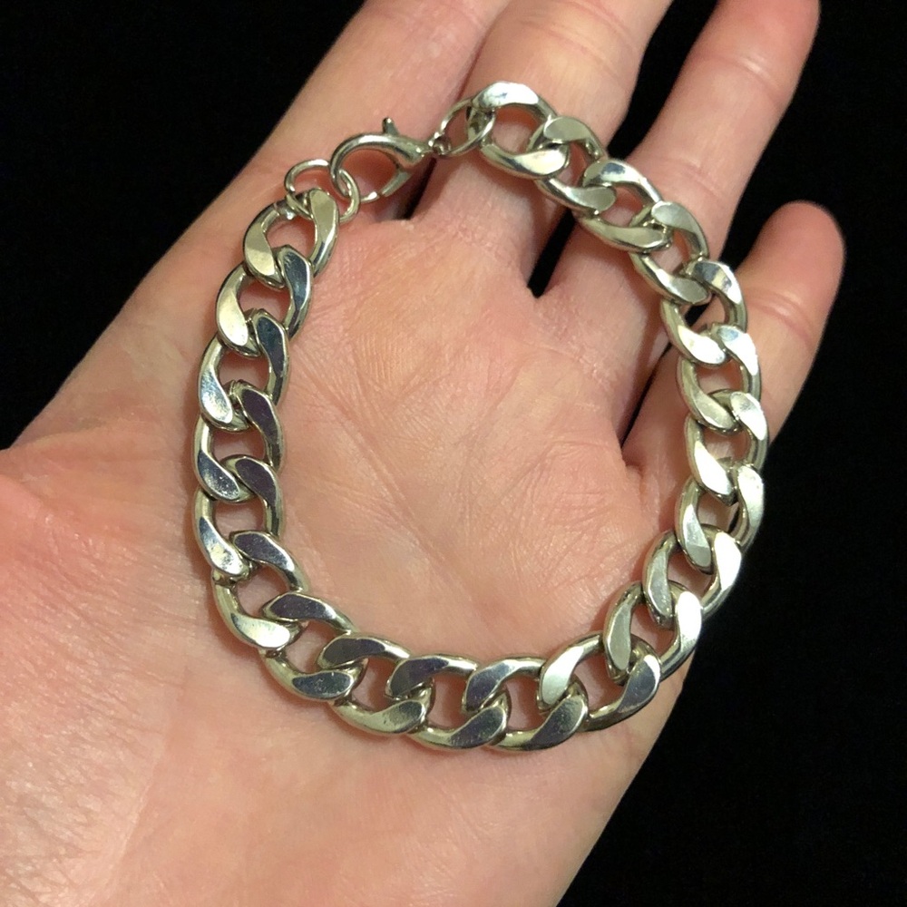 Vintage Silver Tone Chain Bracelet